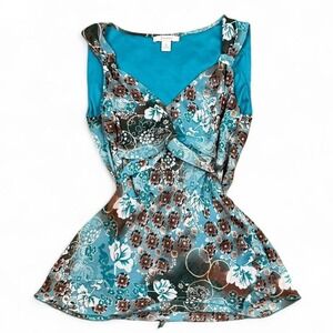 Y2K floral tie-back babydoll top